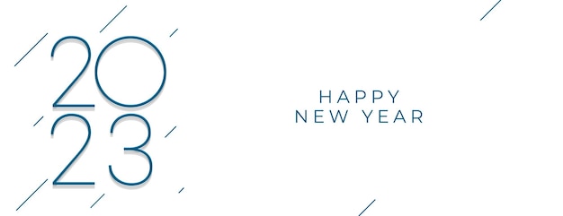 Free vector minimal style 2023 new year occasion banner