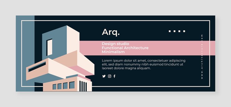 मुफ़्त वेक्टर minimal style architect job facebook cover