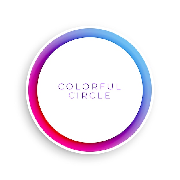 Бесплатное векторное изображение Минимальный стиль красочной круглой формы рамы дизайна фона