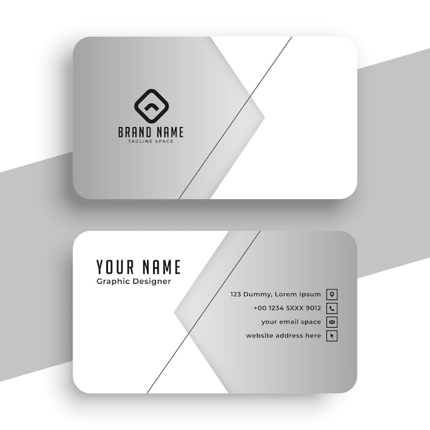 Free vector minimal style corporate identity card layout a ready to print design