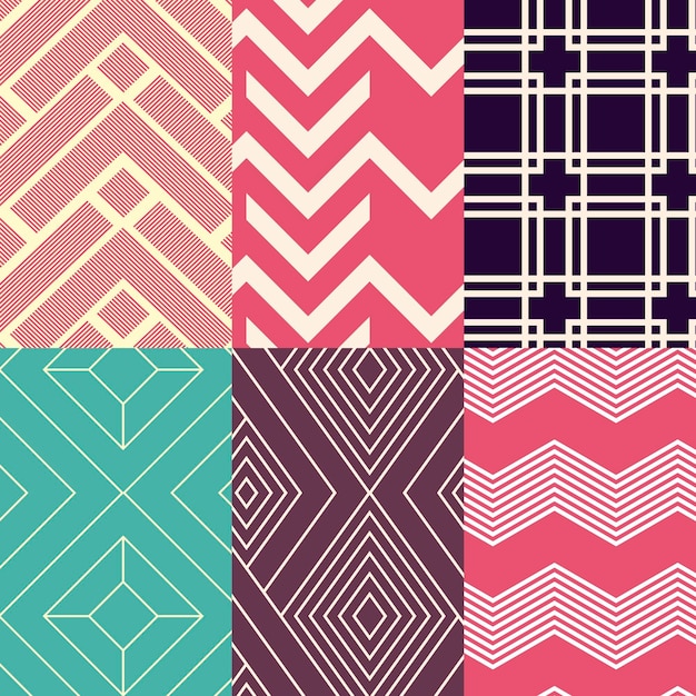 Free vector minimal style pattern collection