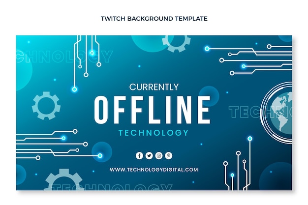 Minimal technology twitch background