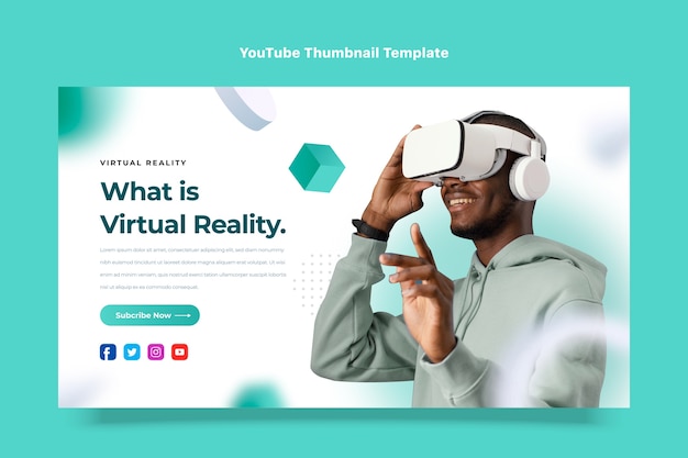 Free vector minimal technology youtube thumbnail