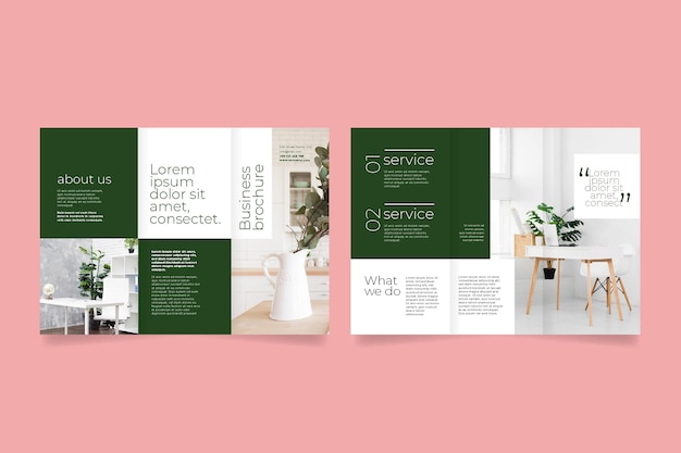 Minimal template for trifold brochure