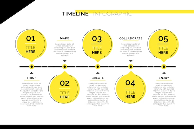 Free vector minimal timeline info graphic