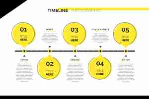 Free vector minimal timeline info graphic