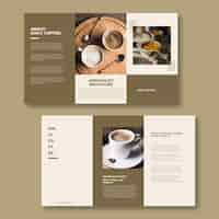 Free vector minimal trifold brochure template with photo