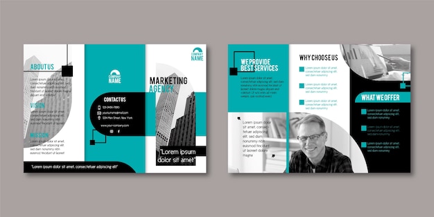 Minimal trifold brochure template