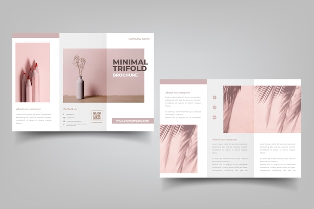 Minimal trifold brochure template