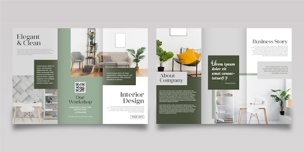 Minimal trifold brochure template