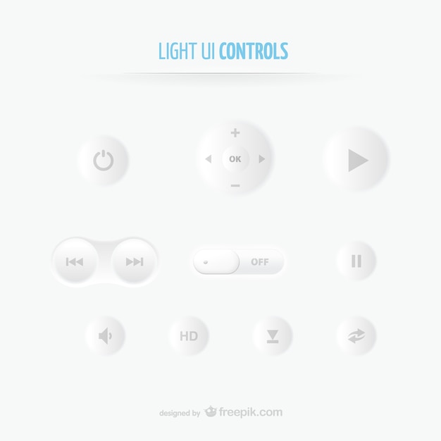 Free vector minimal ui elements