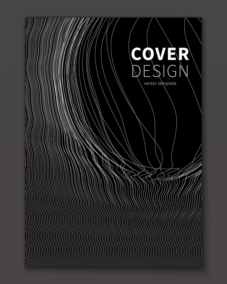 Free Vector minimal ultra thin line bubble fluid geometry covers design geometric minimalistic fractal foam cool trendy black abstract backdrop for banner poster flyer etc vector template