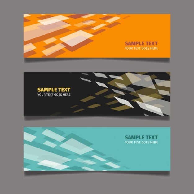 Free Vector minimal web banner set