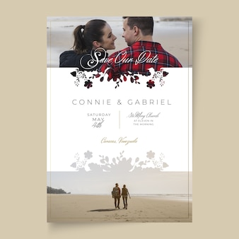 Minimal wedding card conept