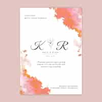 Free vector minimal wedding card template