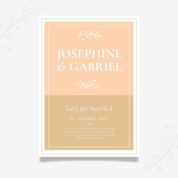 Minimal wedding card