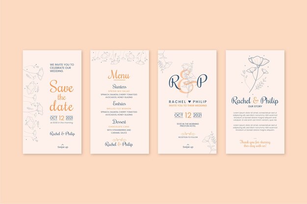 minimal wedding instagram stories