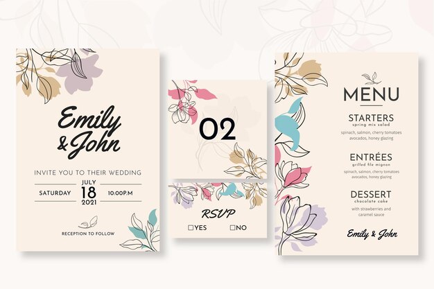 Minimal wedding stationery collection