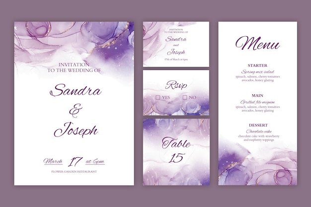 Minimal wedding stationery collection