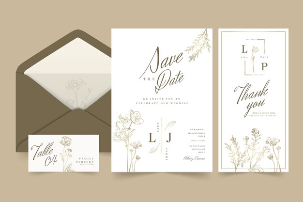 Minimal wedding stationery collection