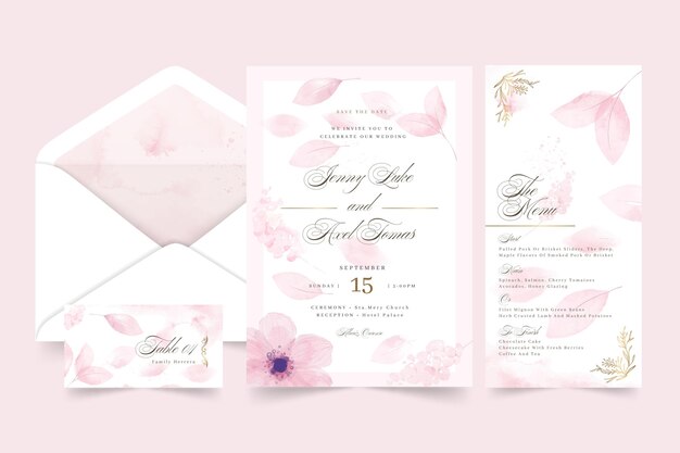 Minimal wedding stationery collection