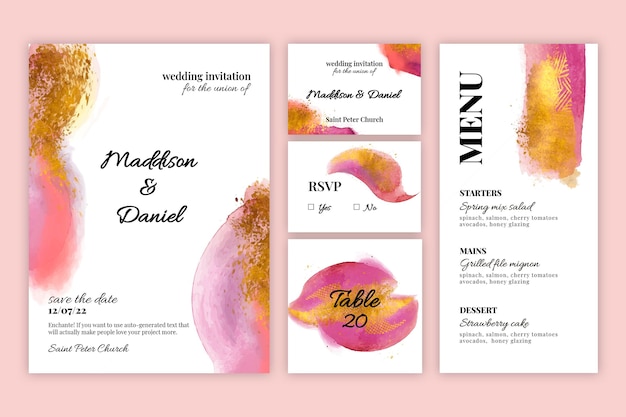 Minimal wedding stationery collection