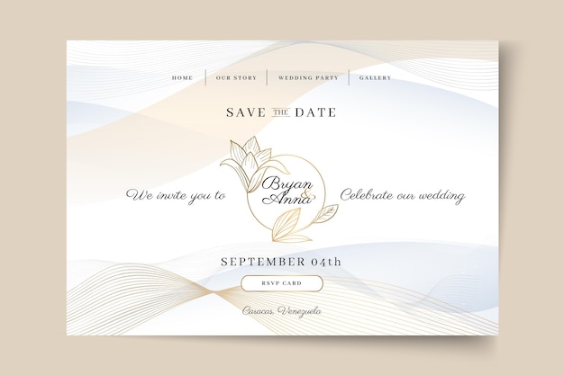 Minimal wedding web template