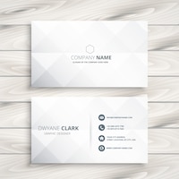 Minimal white business card  template