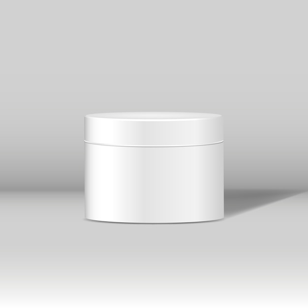 Vettore gratuito mockup di vaso cosmetico bianco minimale