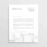 Free vector minimal white letterhead design template