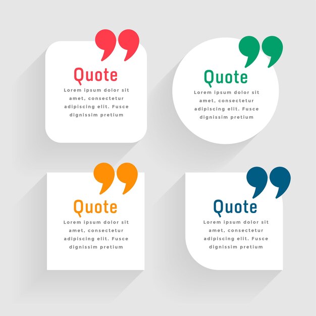 Minimal white quote template in geometric shapes