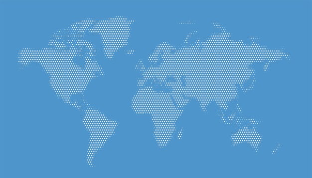 ピクセル パターン テンプレート デザインの最小限の世界地図