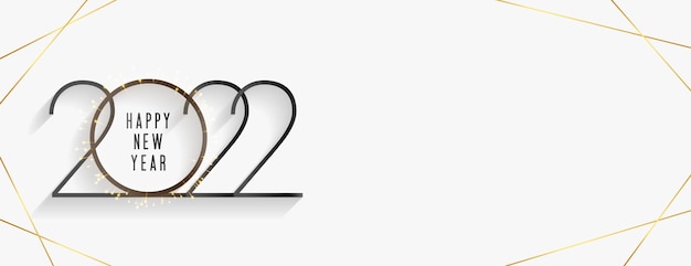 Бесплатное векторное изображение Минималистичный дизайн баннера в стиле новогодней линии 2022 года