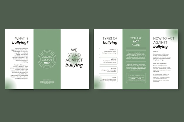 Minimalist antibullying brochure design