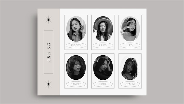 Free vector minimalist ara sd kpop photocard photo collage