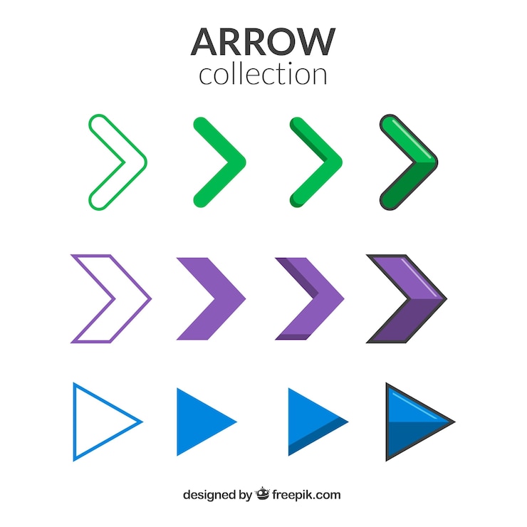 Free Vector minimalist arrows set