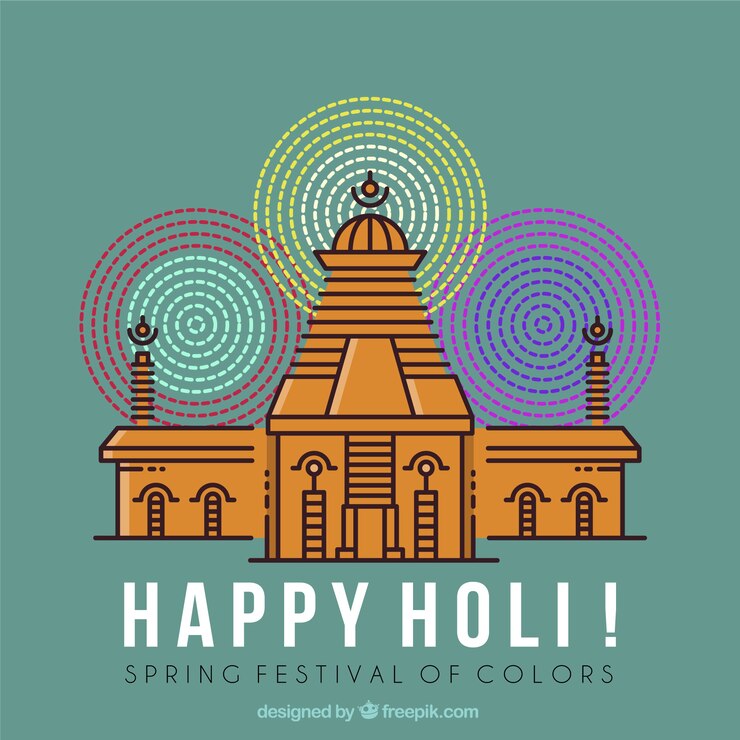 मुफ़्त वेक्टर minimalist background for holi festival