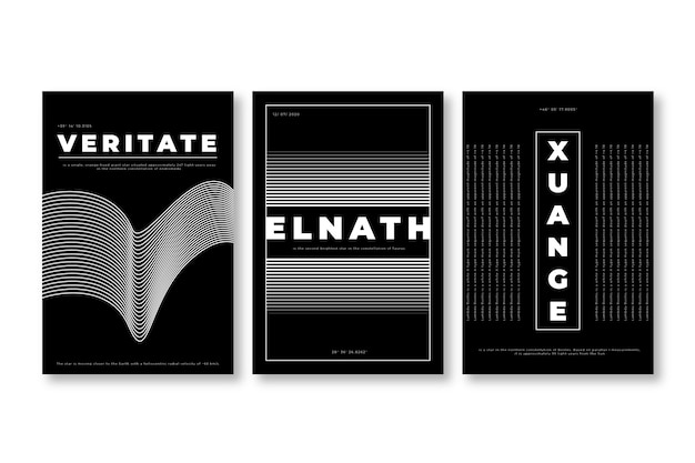 Free vector minimalist black and white covers design