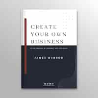 Free vector minimalist book cover template