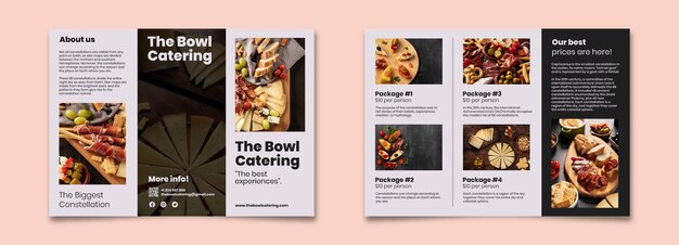 minimalist the bowl catering brochure