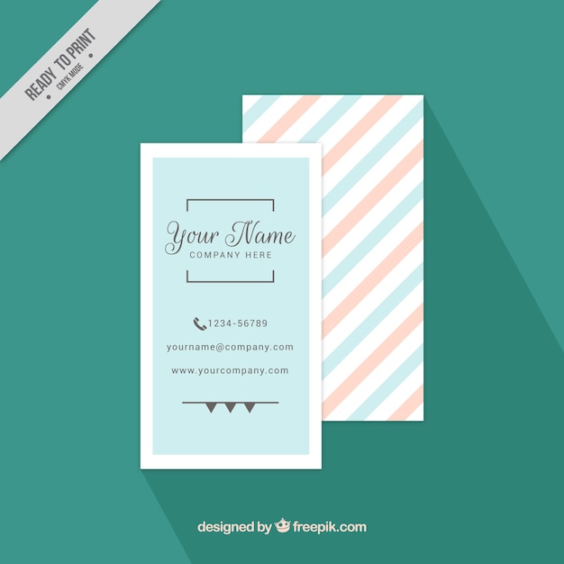 Minimalist business card in pastel colors