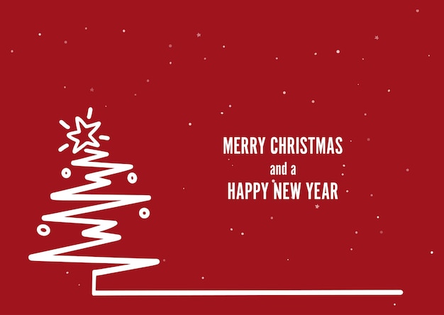 Free vector minimalist christmas card background