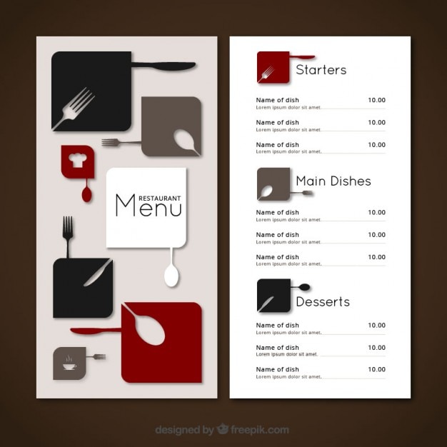 Minimalist christmas menu