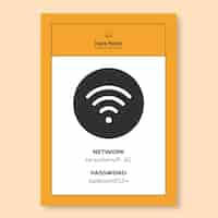 Free vector minimalist coffee shop wifi sign