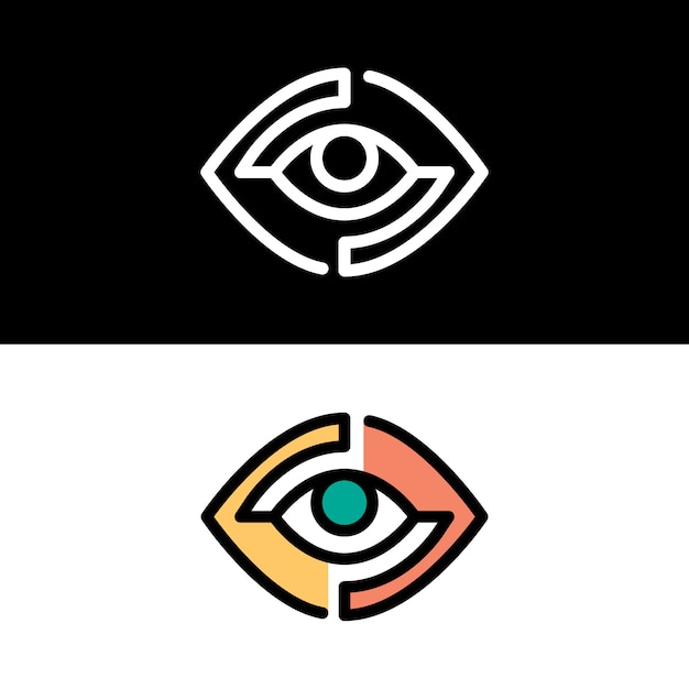 Минималистичный и красочный шаблон логотипа