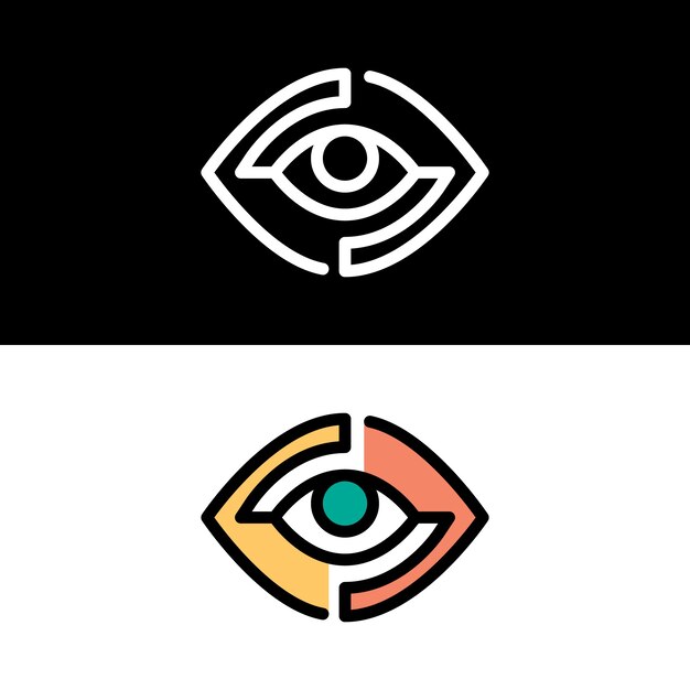 Минималистичный и красочный шаблон логотипа