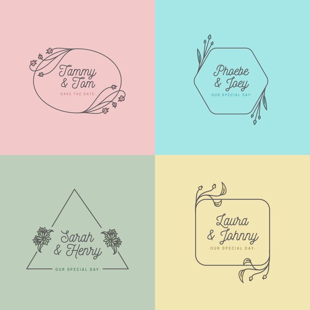 minimalist concept for wedding monograms concept