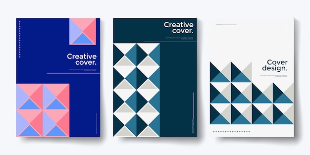 Minimalist cover templates modern gradient shapes composition creative geometric background pattern