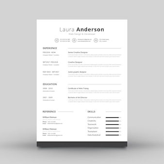 Minimalist cv template