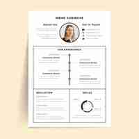 Free vector minimalist cv template